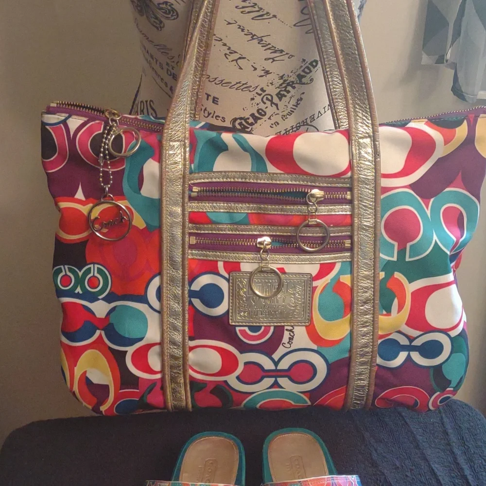 Coach Poppy Bag/ Coach Jessi Clogs Bundle - Picture 3 of 13